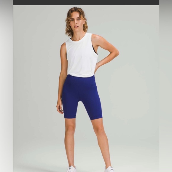 Lululemon Train to Be Tank Top Muscle Tank Mesh Cropped White Size 4 Athleisure - Picture 3 of 11